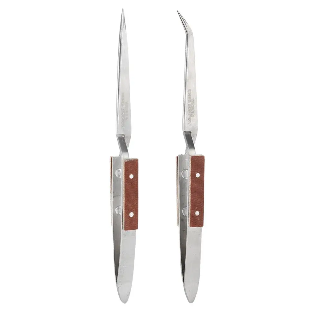 

Curved/Straight Tip Selflock Tweezer Locking Jeweler Jewelry Making Craft Tools