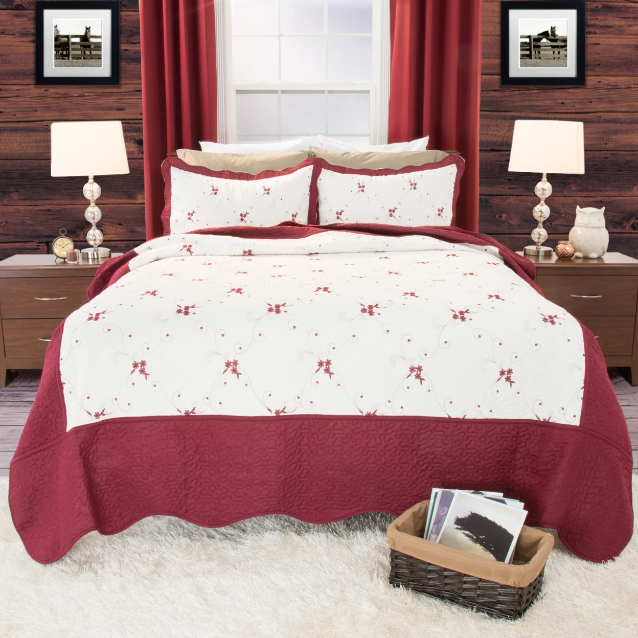 Lavish Home Chloe 3 шт. набор одеяло с вышивкой полный/королева|Одеяла| |