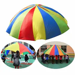 М 3,5 м/3,0 м детский спортивный развивающий открытый Радужный зонтик парашют игрушка прыжок-мешок Ballute игрушечный парашют браслет