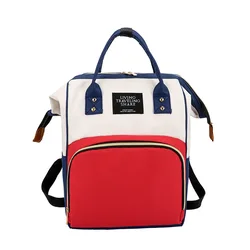 2019 Nuevo Estilo Moda Mujer Hombros Portátil Multifunción Gran Capacidad Madre Contrastante Mochila 2019 Nuevo Estilo Moda Mujer Hombros Portátil Multifunción Gran Capacidad Madre Contrastante Mochila