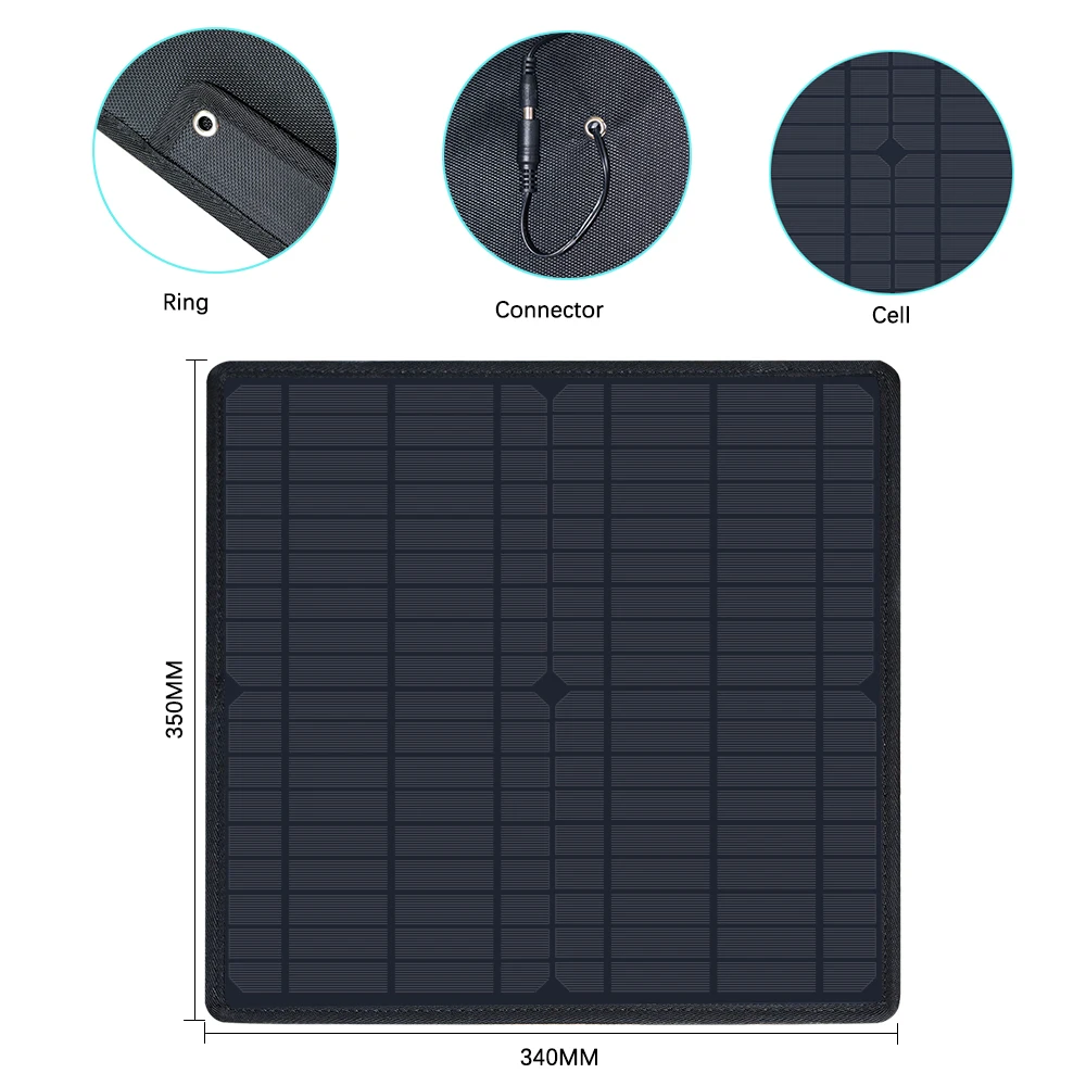 20 Вт 12 В Водонепроницаемая Солнечная Панель DC Monocrystalline автомобильное зарядное
