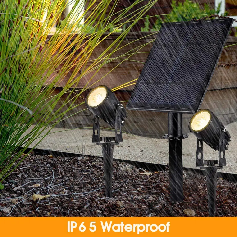 

Rechargeable Double Head Solar Lamp Outdoor Waterproof Light Sensor Garden Light for Street Yard Home Wall Light Energy Saving