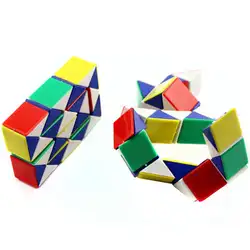 Дети Красочные Магия Форма Змеи Cube Twist 24 шт> 3 лет слитный головоломки игры, развивающие игрушки