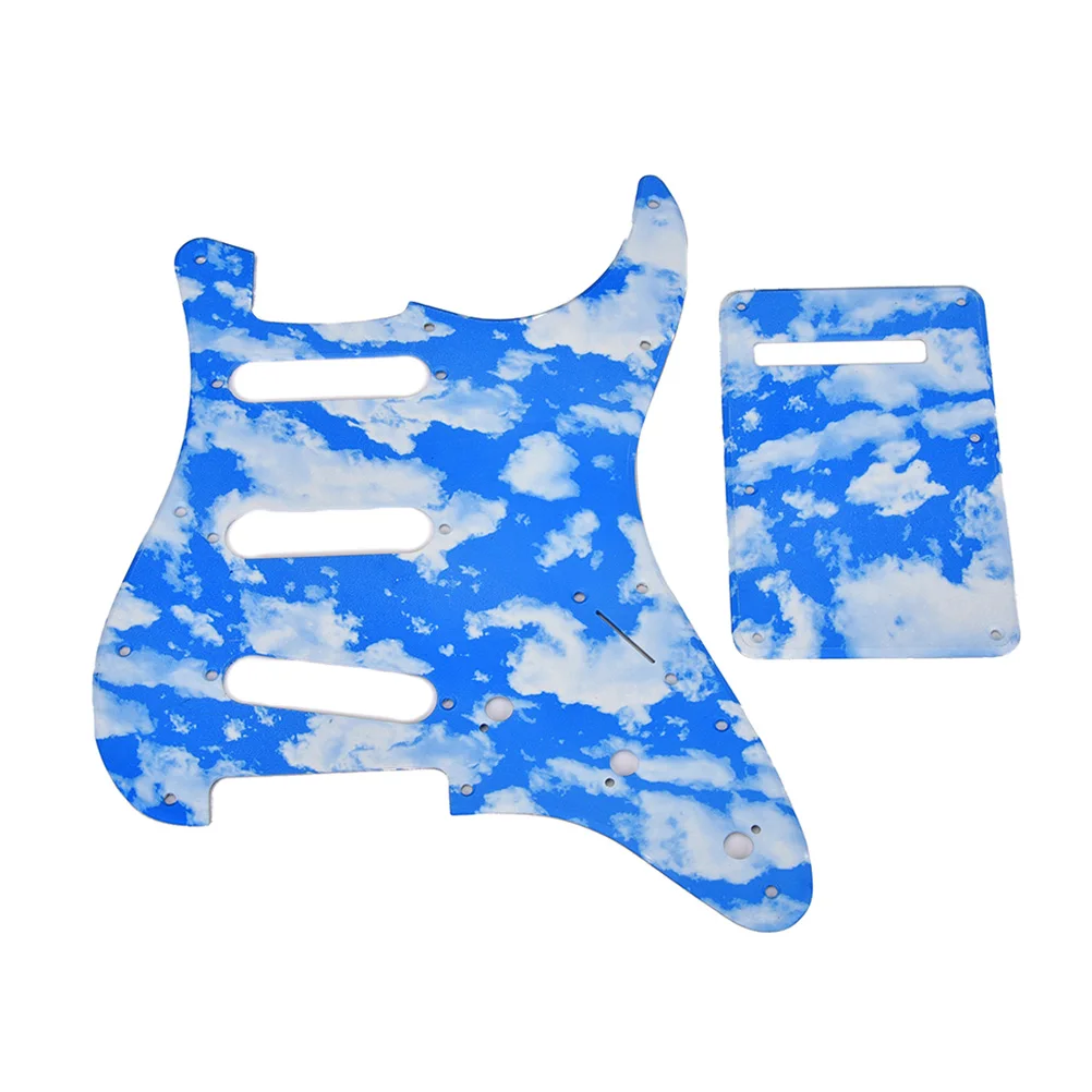 

Blue Sky And Cloud Pattern PVC Single Coil Pickguard Pickups Shroud Set For Fender Stratocaster Strat Electric Guitar (GSSS16)