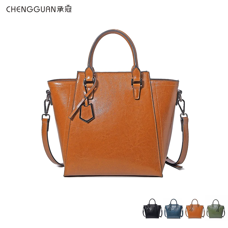 Fashion quality chengguan 368 genuine leather handbag single shoulder bag for women for girls workmanship delicate durable 2019