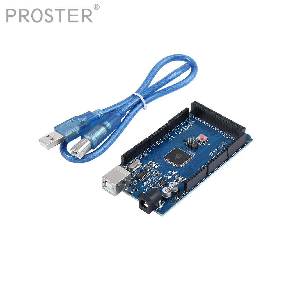 Новая плата 2560 R3 Mega2560 (ATmega2560-16AU CH340G) совместимая с arduino USB-кабелем 1 шт. |
