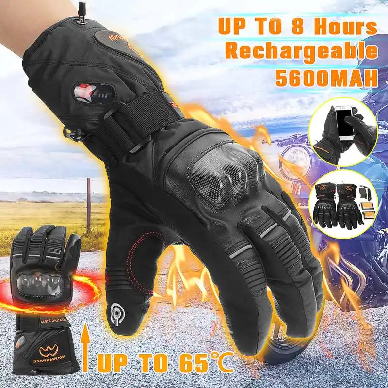 

Outdoor Electric Heating Gloves Motorcycle Winter Hunting Warm Waterproof Lithium Battery Intelligent Heated Cycling Ski Gloves