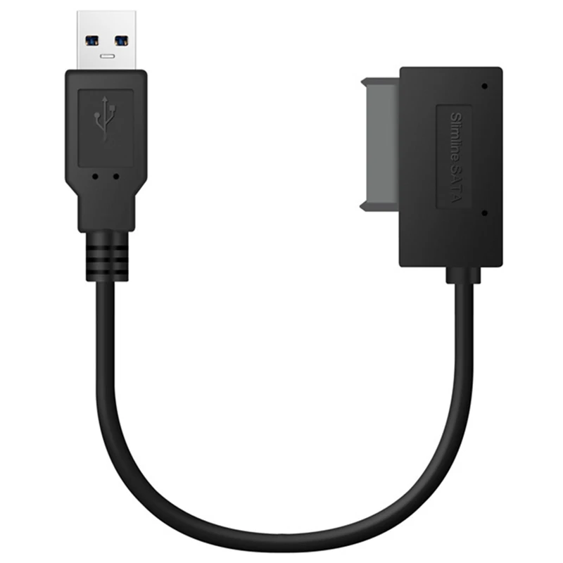 

AAAJ-USB 2.0 to Mini Sata II 7+6 13Pin Adapter Converter Cable for Laptop CD/DVD ROM Slimline Drive