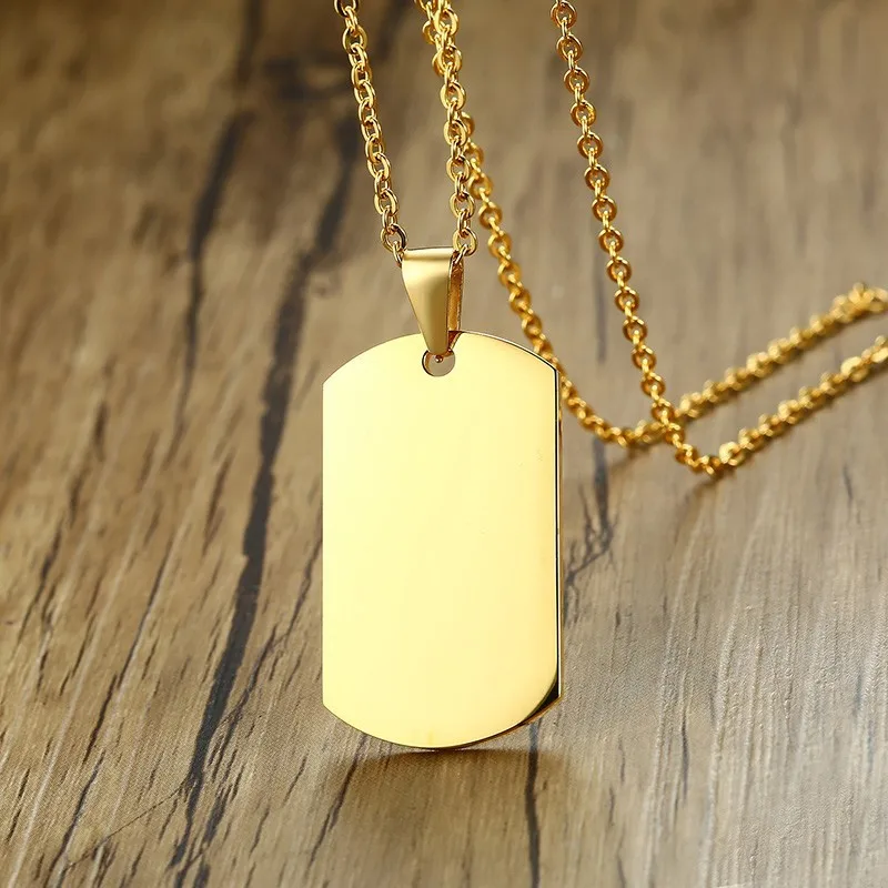 Vnox США Военная Собака Тег Кулон ожерелье из нержавеющей стали ID ожерелье s для мужчин аксессуары