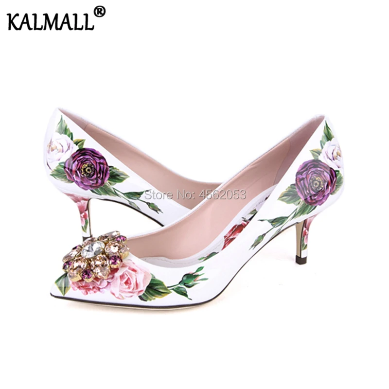 rose print heels
