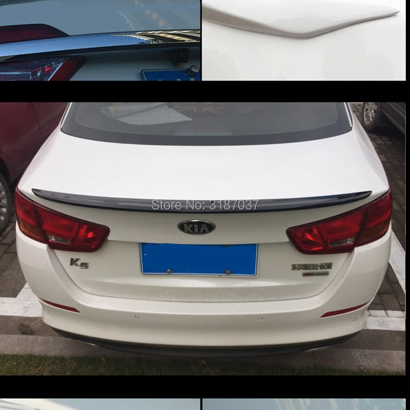 Для kia K5 спойлер Optima 2014 2015 АБС пластик Неокрашенный цвет задняя крышка для