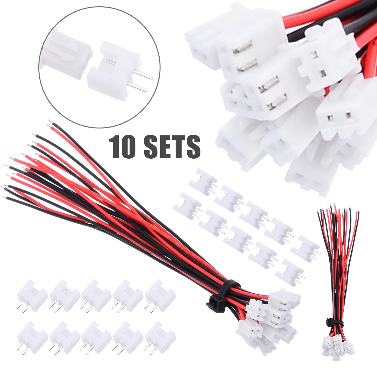 10 комплектов 24AWG Mini Micro разъем с проводами JST XH 2 54 мм контактный длина 150