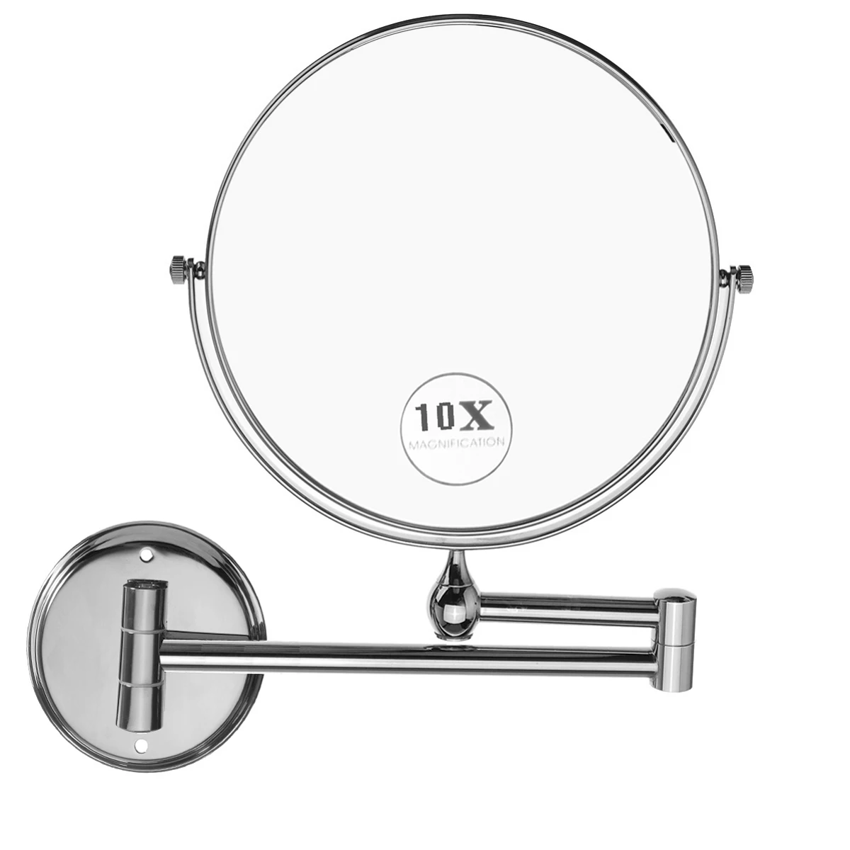 

10x Magnifier Extending Bathroom Make Up Shaving Wall Mounted Cosmetic Mirror Double Faced Bath Wall Mirror Copper