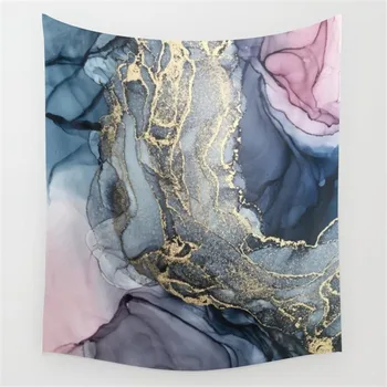 

Hippie Tapestry Pink Gray And Gold Metallic Abstract Psychedelic Hanging Wall Tapestries Boho Decor Nature Wall Tapestry Carpet
