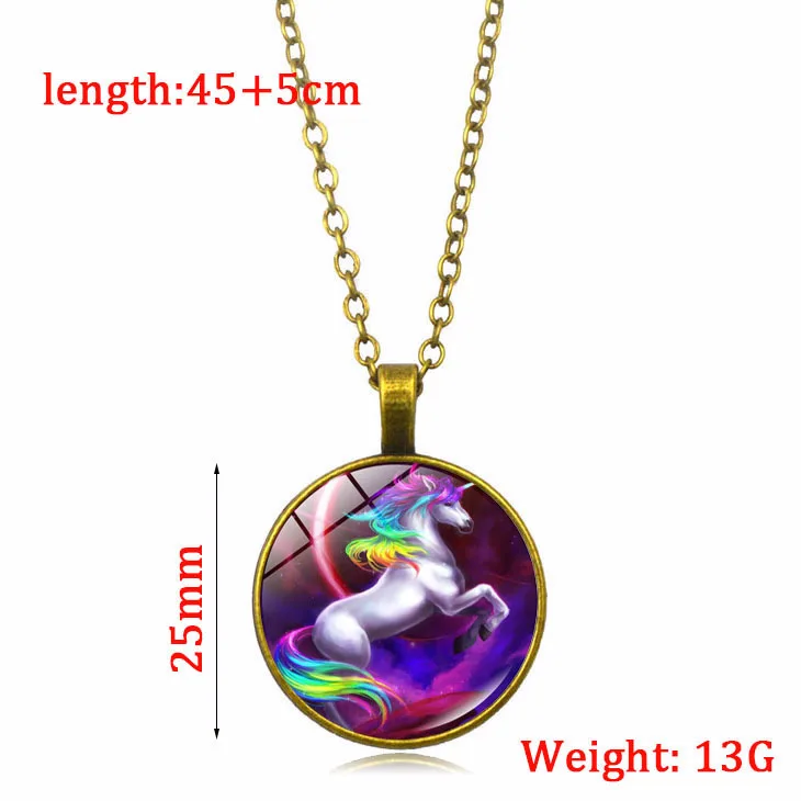 

Dreamlike Fashion Rainbow Horse Unicorn Necklace for Women Girl Silver / Gold Color Wedding Jewelry B53
