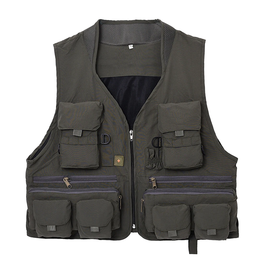 Outdoor Fishing Vests Waistcoat Sleeveless Mesh Men's Fishing Jacket