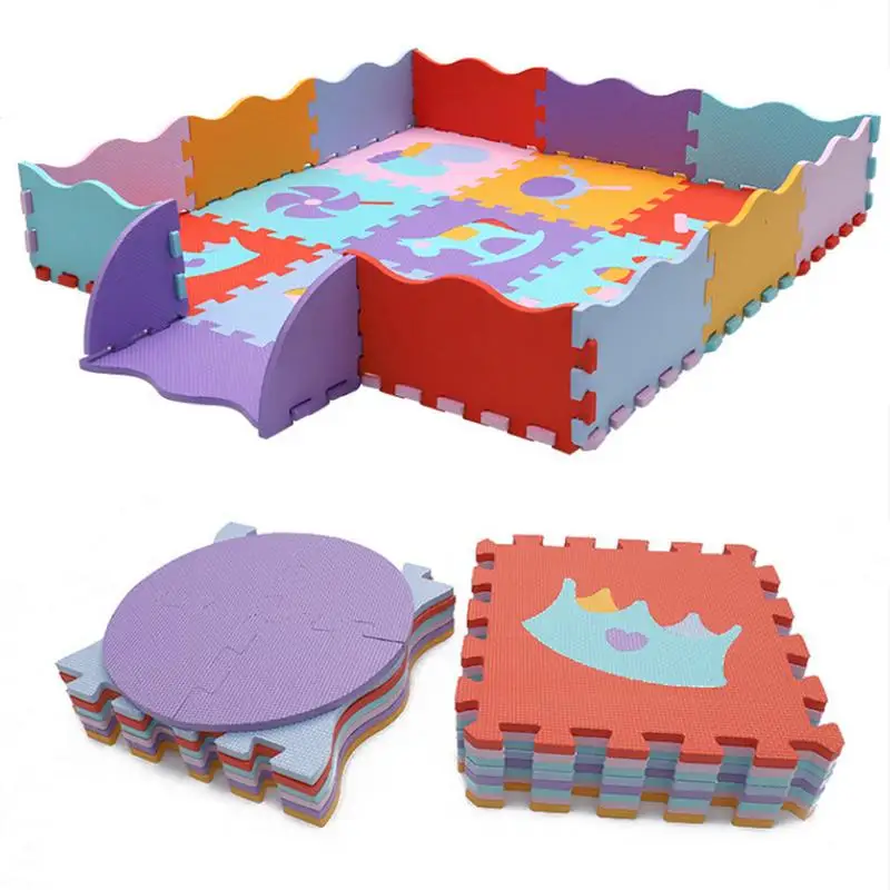 Коврик пазл детский из пены ЭВА мультяшный рисунок животного коврик для ползания