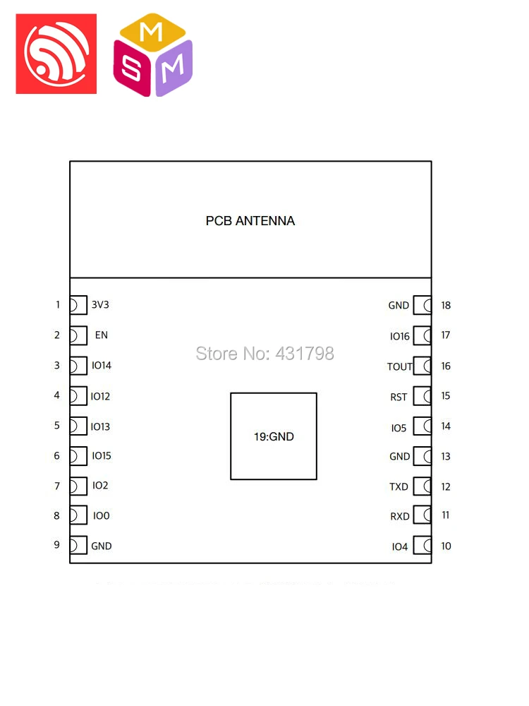 AIOT Espressif SoC ESP8266 WiFi модуль ESP-WROOM-02D международная версия домашней/промышленности/сельского хозяйства Автоматизация