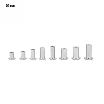 

New M6 M8 Iron Plated Nickel Flat Nuts Hex Nut Round He-ad Sleeve Furniture