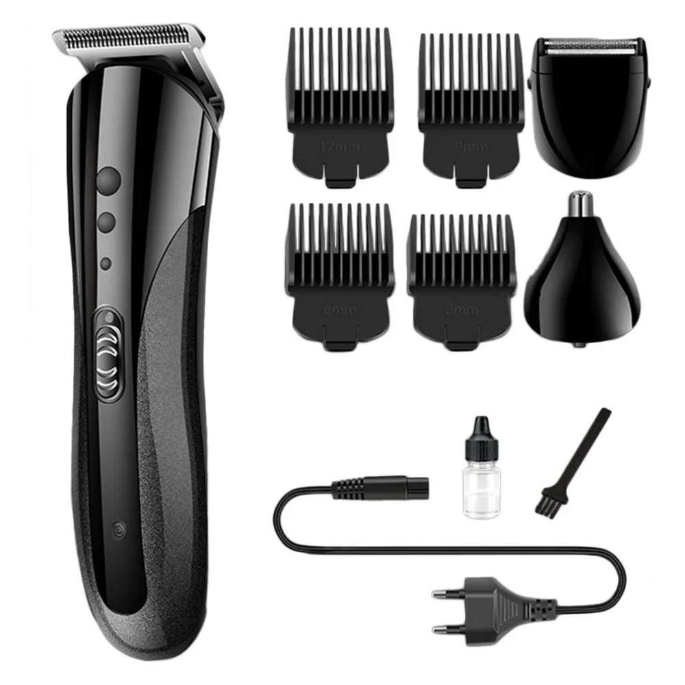 

KEMEI KM-1407 Multifunctional Hair Trimmer Rechargeable Electric Nose Hair Clipper Professional Electric Razor Beard Shaver