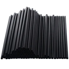 Mini Black Cocktail Straws Set