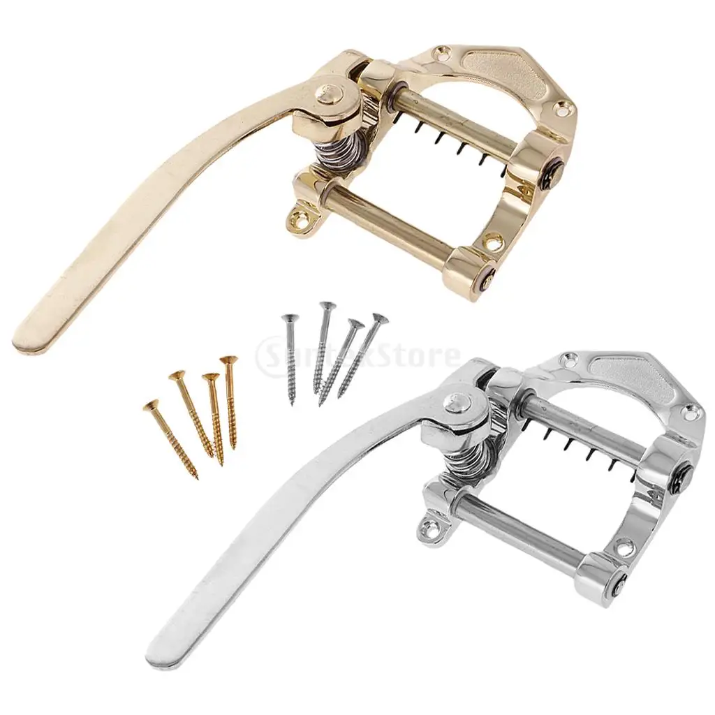 

Vintage Guitar Vibrato Tremolo Tailpiece for LP Electric Guitar Accessory Part Supply Silver Gold