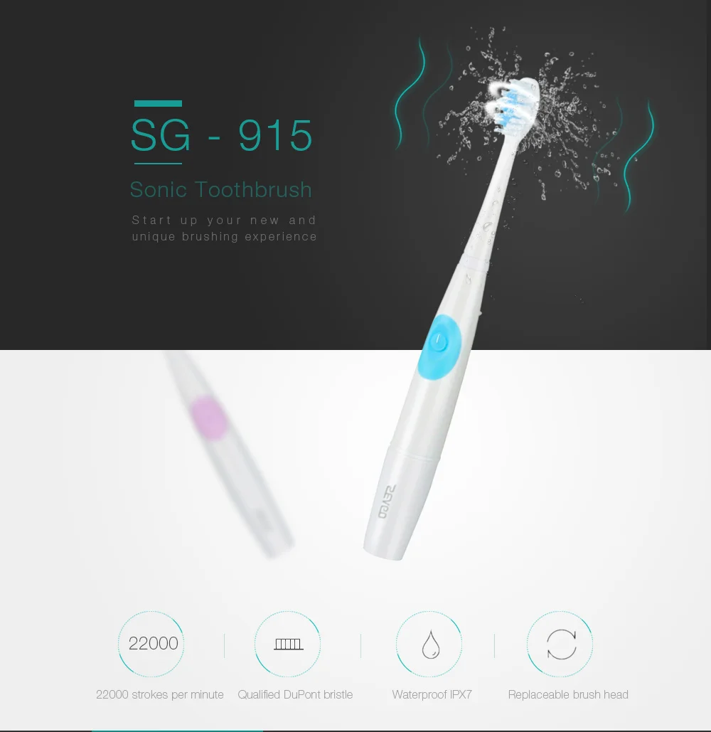 Зубная щетка SEAGO SG 915 Sonic зубная гарантия уход за полостью рта инструменты для