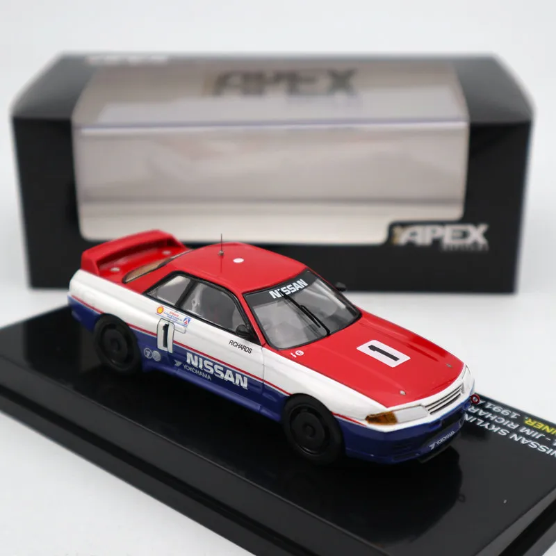 APEX 1:43 Skyline GT-R#1 JIM Richards Winner 1991 ATCC AR105 используется литье под давлением модели Ограниченная серия Коллекция