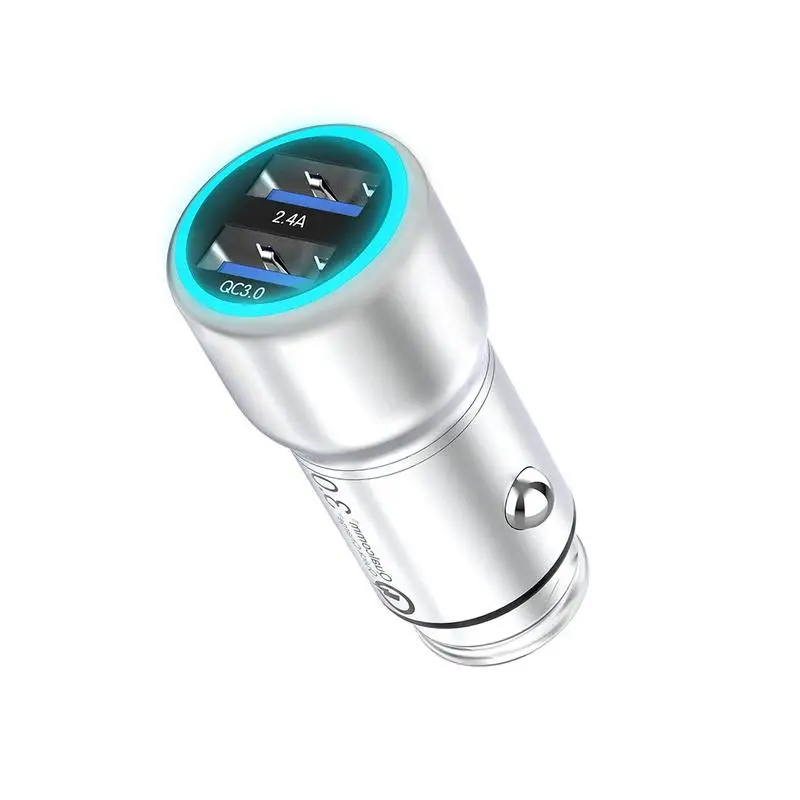 2 USB Автомобильное зарядное устройство для телефона Dual QC3.0 Быстрая зарядка Apple samsung
