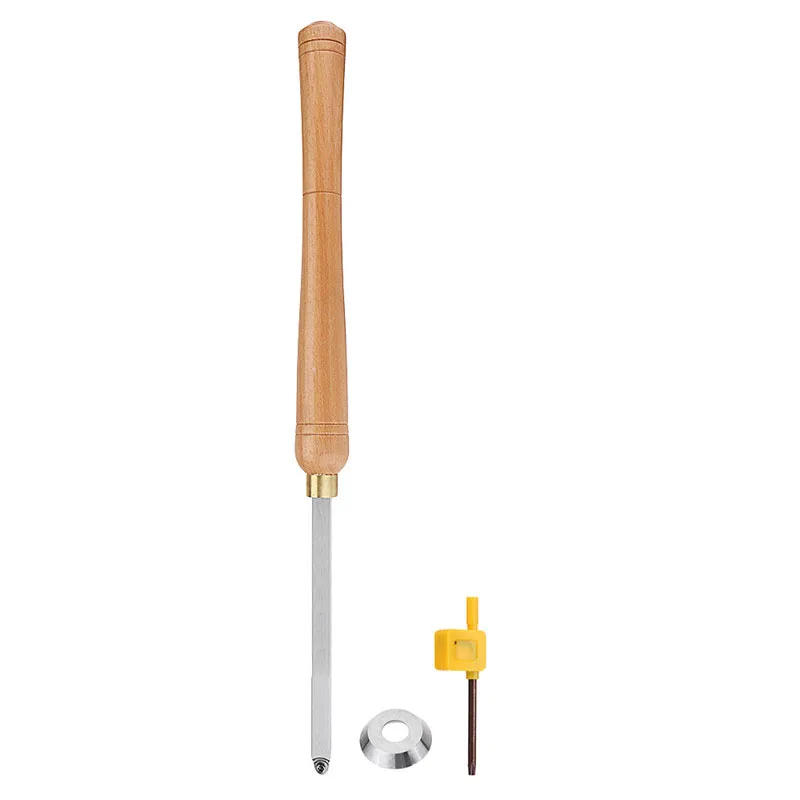 

High Quality Carbide Insert Lathe Wood Turning Tool Cutter Tools Square Shank With Wood Handle Woodworking Tool
