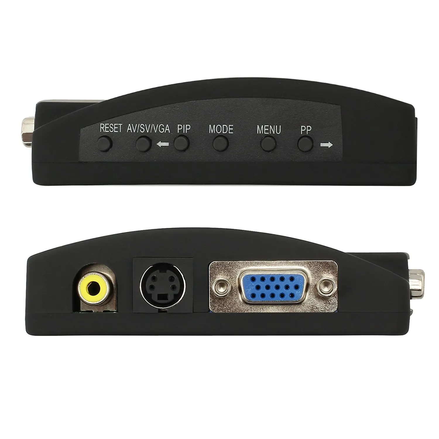 RCA Composite AV S-Video to VGA Converter Box CCTV DVR PC Laptop to TV Projector VGA Input to VGA Output Video Converter Adapt RCA Composite AV S-Video to VGA Converter Box CCTV DVR PC Laptop to TV Projector VGA Input to VGA Output Video Converter Adapt