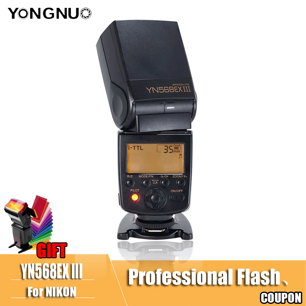 Yongnuo YN568EX III YN568 EX 2 4G ttl высокоскоростная Беспроводная вспышка для Nikon D750 D810 D3400 D3200