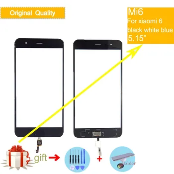 

Felfial 10pcs/lot Original For Xiaomi 6 Mi6 Mi 6 M6 Touch Screen Digitizer Panel Sensor Front Glass with Fingerprint button