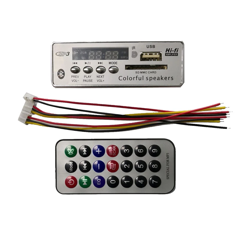 CLAITE DC 12 В/5 В беспроводной 5 0 Bluetooth декодер доска аудио модуль USB FM TF радио для