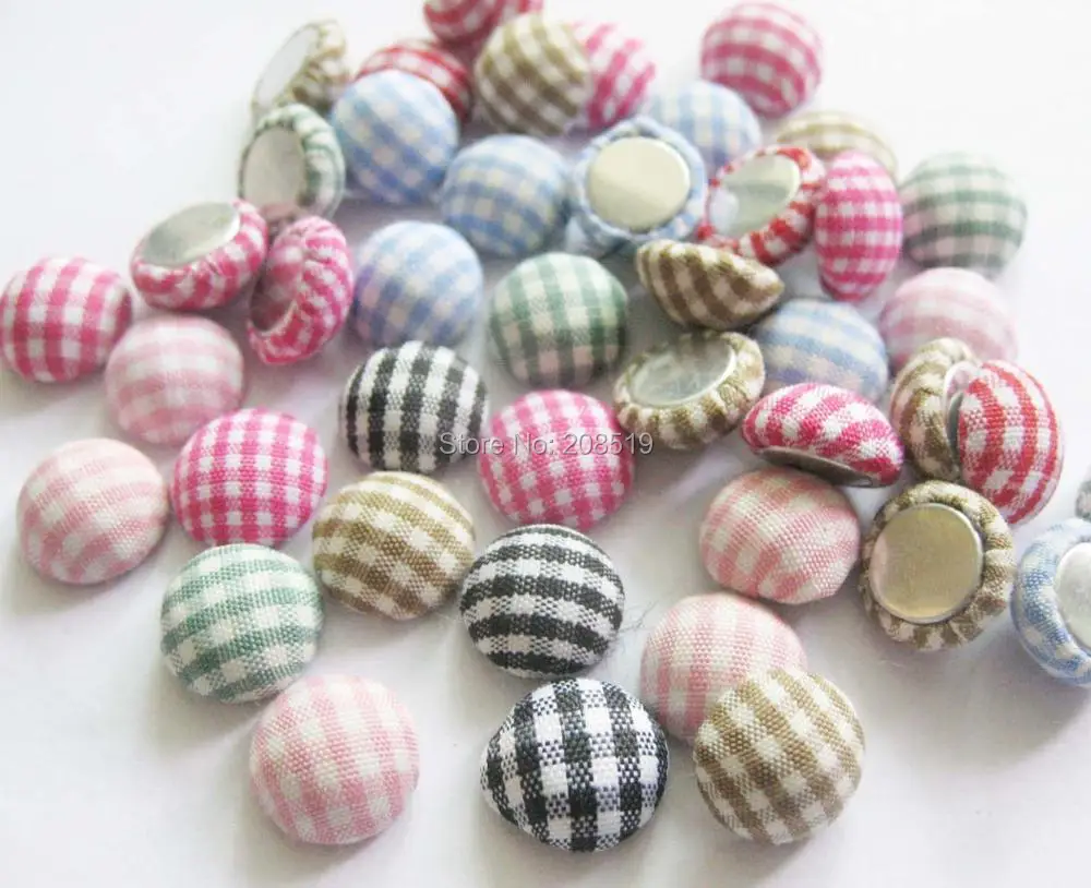 

CL0006 covered buttons for hairclips 12mm round flatbact buttons DIY craft supplies mix 100pcs randomly