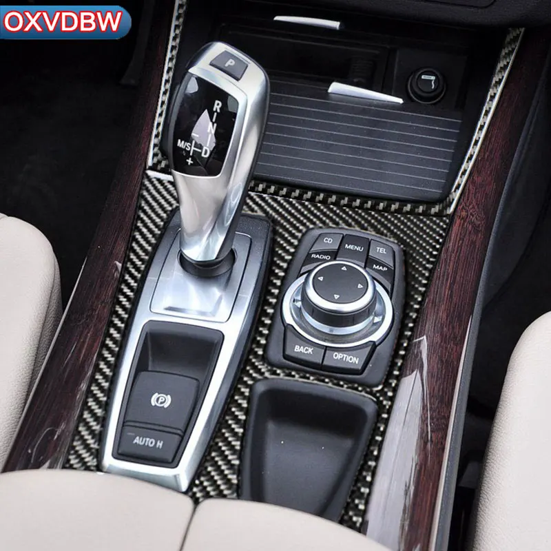 Для bmw e70 e71 X5 X6 Внутренняя Рамка из углеродного волокна с центральным управлением