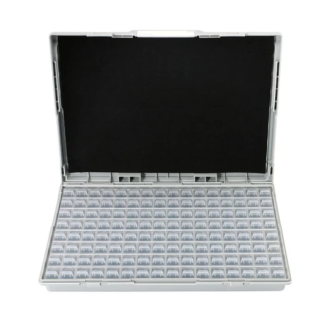Special Offers 128Cell Enclosure SMD SMT IC Resistor Capacitor Electronics Storage Case Organizers ESD Safe Precision Component Anti Static Box Special Offers 128Cell Enclosure SMD SMT IC Resistor Capacitor Electronics Storage Case Organizers ESD Safe Precision Component Anti Static Box