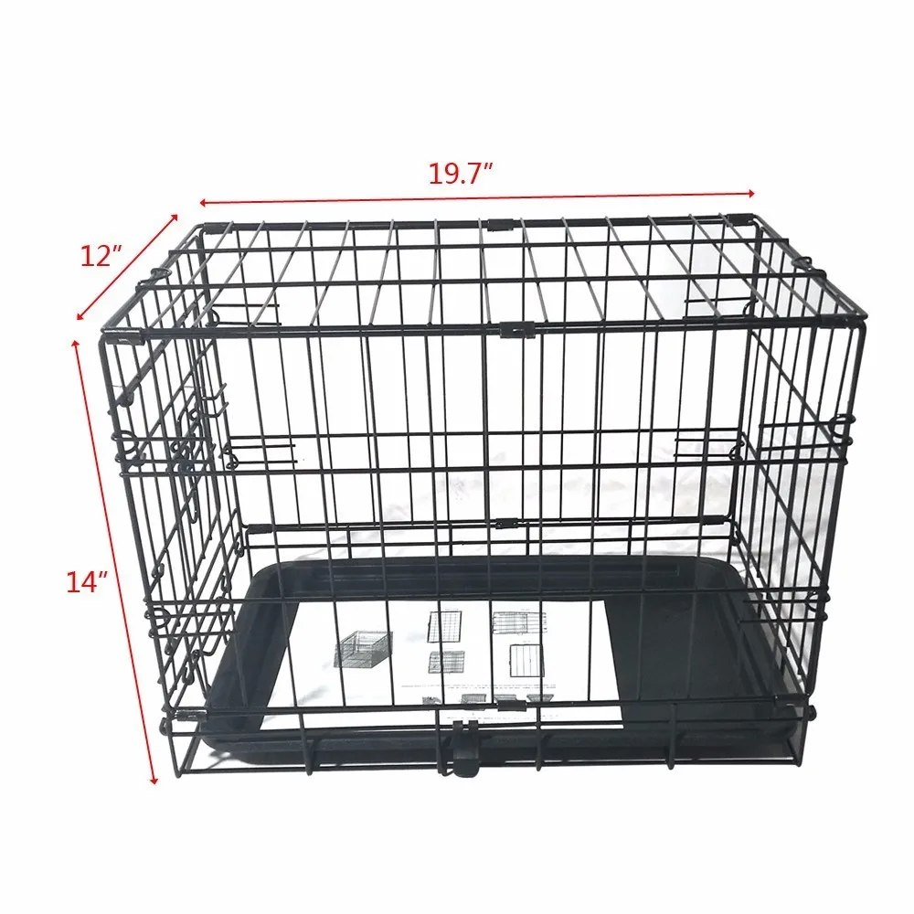 Latest High Quality Pet Kennel Cat Dog Folding Steel Crate Animal Playpen Wire Metal Cage Black Puppy Pet Puppy Dogs Cats Use Latest High Quality Pet Kennel Cat Dog Folding Steel Crate Animal Playpen Wire Metal Cage Black Puppy Pet Puppy Dogs Cats Use