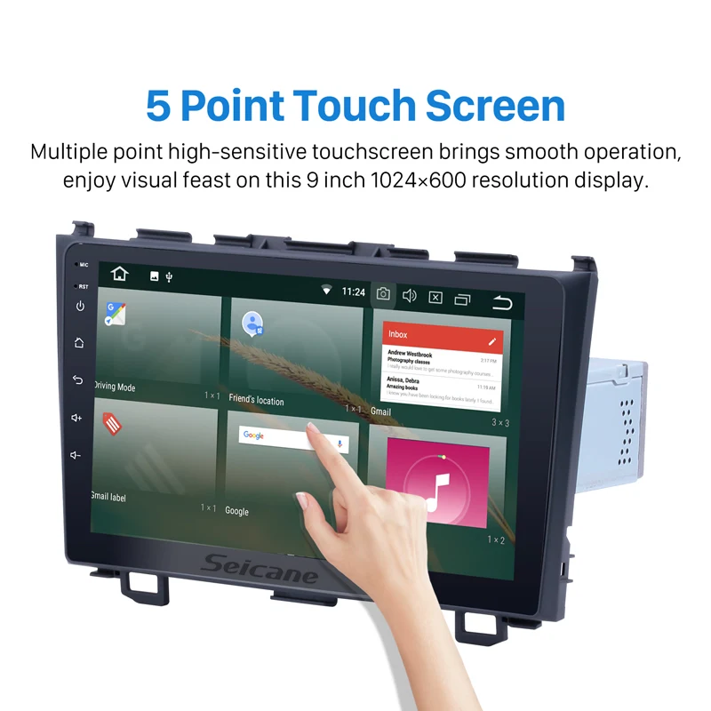 Excellent Seicane Stereo Android 9.0 HD 9" 1Din Car Radio GPS Navi Multimedia Player Head Unit For Honda CRV 2006 2007 2008 2009 2010 2011 2 Excellent Seicane Stereo Android 9.0 HD 9" 1Din Car Radio GPS Navi Multimedia Player Head Unit For Honda CRV 2006 2007 2008 2009 2010 2011 2