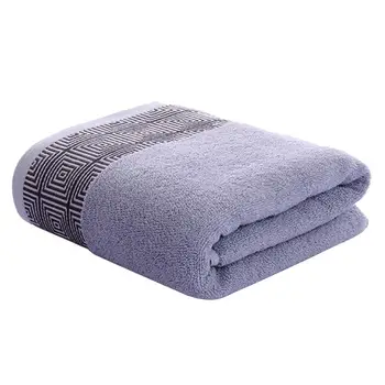 

Embroidered Cotton Bath Towel Comfortable Hands Towel Absorbent Face Towel (Grey)