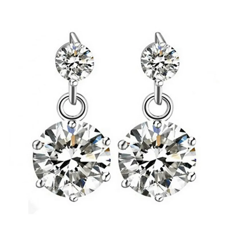 925 Sterling Silver Wholesale Elegant Dangle Stud Earrings