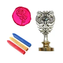 Подпись индивидуальная восковая печать комплект печатей интересные розы металлический Дракон ручка подарок Винтаж посылка свадебные приглашения печать штамп