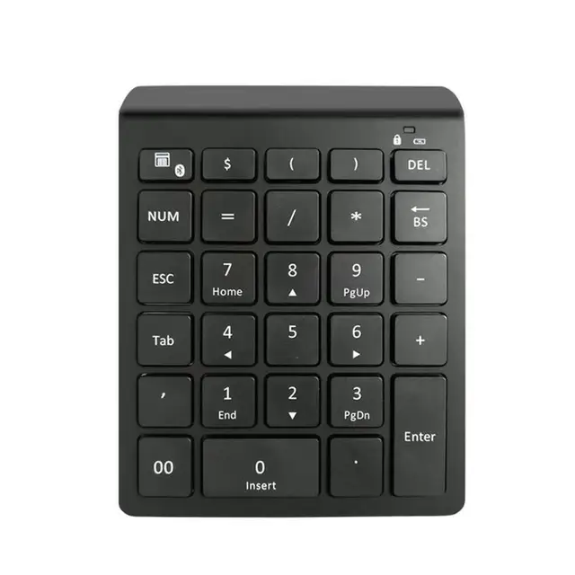 Mini Numeric Keyboard 28 Keys Bluetooth3.0 Wireless Keypad Numpad For PC Accounting IOS Android One-handed Keyboard Mini Numeric Keyboard 28 Keys Bluetooth3.0 Wireless Keypad Numpad For PC Accounting IOS Android One-handed Keyboard