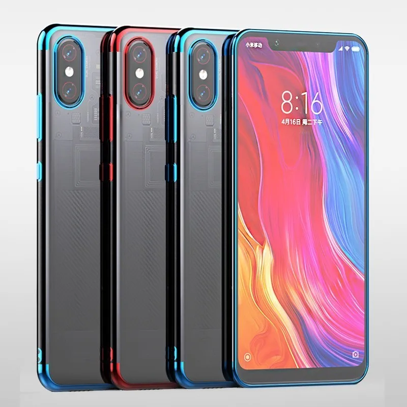 Роскошный брендовый чехол для Xiaomi Mi 9 Se 8 Прозрачный бампер из ТПУ силиконовый с