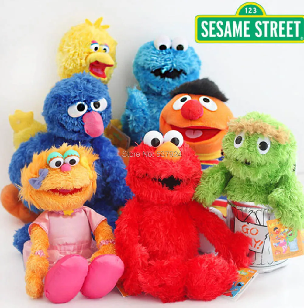 

New 8 Styles Sesame Street Elmo Cookie Bert Oscar Grover Zoe & Emie Big Bird 10-13" 26-34CM Plush Doll