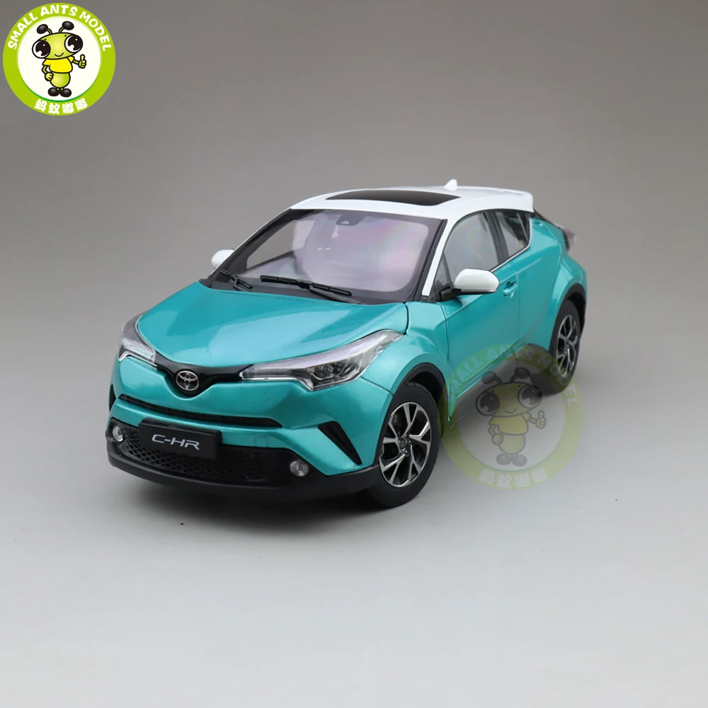 1/18 CHR C-HR литье под давлением модель автомобиля SUV игрушки Дети подарок для мальчика девочки синий с белым верхом