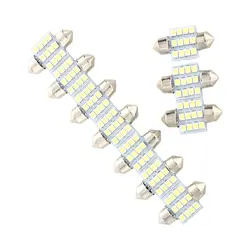 10 x Белый 12 SMD Светодиодный лампа для внутреннего корпуса лампочка 31 мм