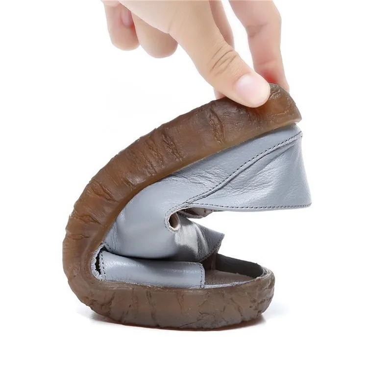 Women Sandals 2019 Summer Casual Women Shoes Leather Ladies Flat Sandal Soft Bottom Slip On Sandals Handmade Woman Sandals
