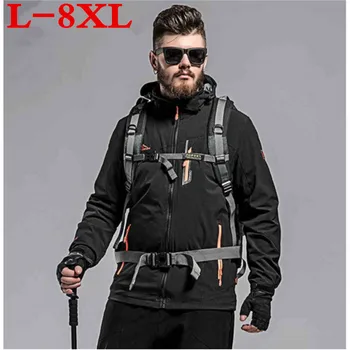 

plus size 8XL 7XL 6XL New Men's Casual Jackets Man's Army Waterproof Coats Male Jacket Breathable Windproof Raincoat big size
