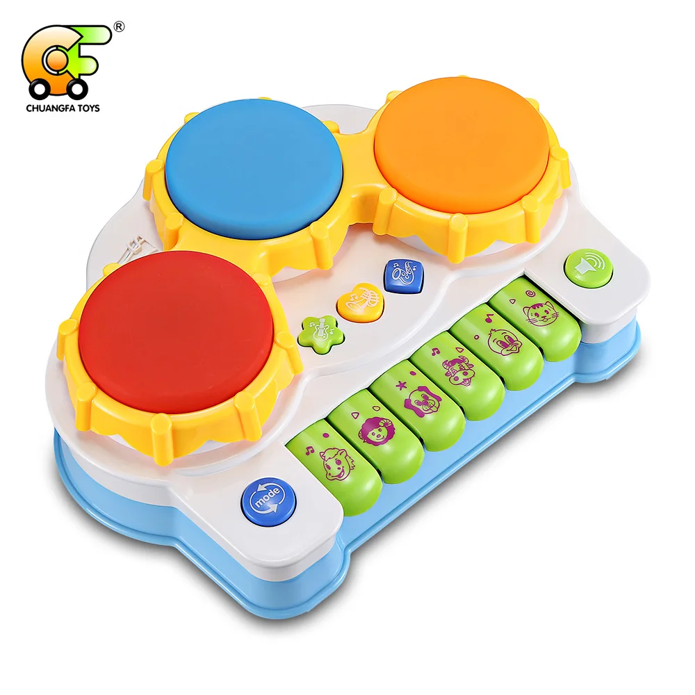 New Musical Education Machine Hand Drums Electronic Piano 2 In 1